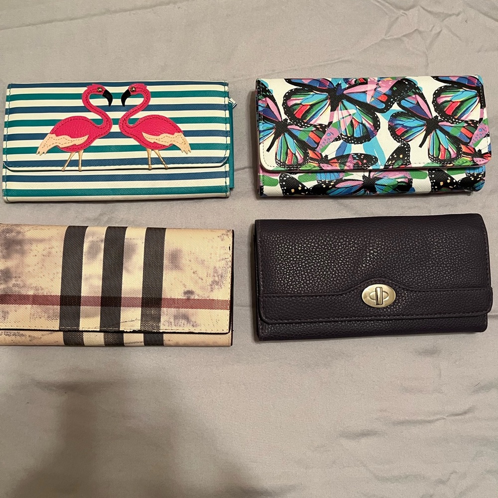 Bundle of 4 - Mixture of Classic & Fun Collection of Women’s Wallets - Unbranded